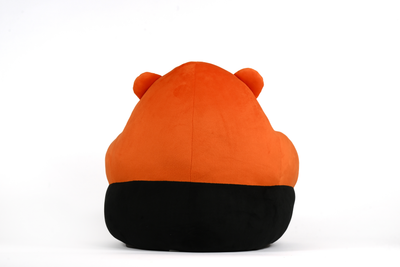 Baby Teddy Cushion Sofa Seat - Orange & Black