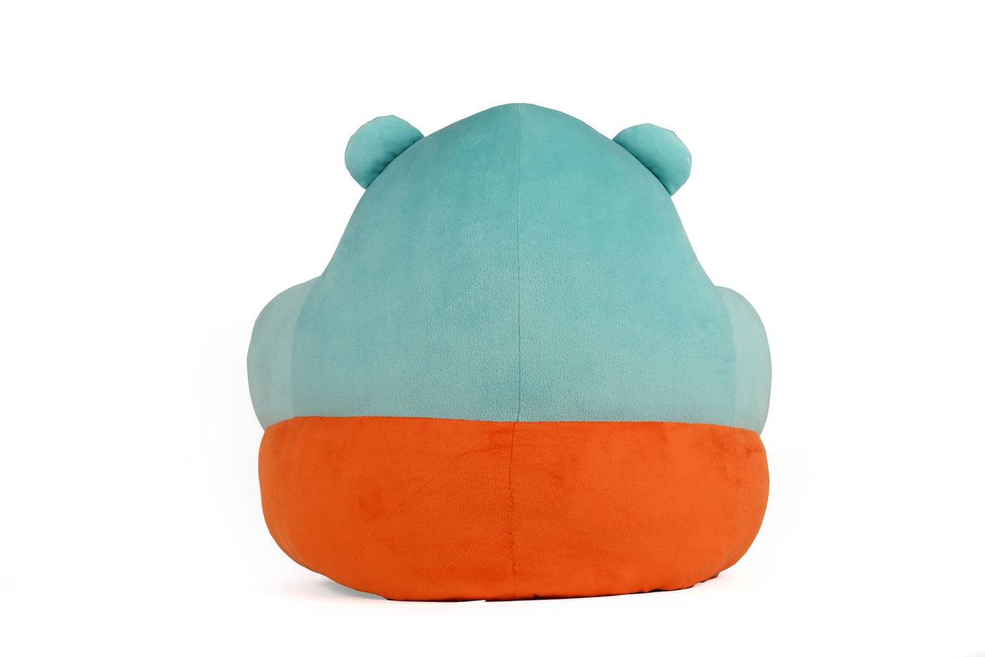 Baby Teddy Cushion Sofa Seat - Sea Blue & Orange